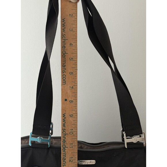 Baggallini Tote Bag Womens Black Nylon Zipper Shoulder Work Travel Shopper Large - Picture 14 of 14
